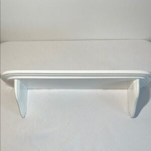 White Wall Shelf. Plate groove. 19”.
